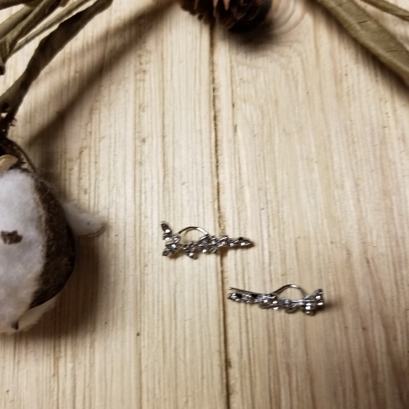 🌿🌿Gorgeous Leaf Ear Climbers in SILVER 🌿🌿 - Picture 11 of 12